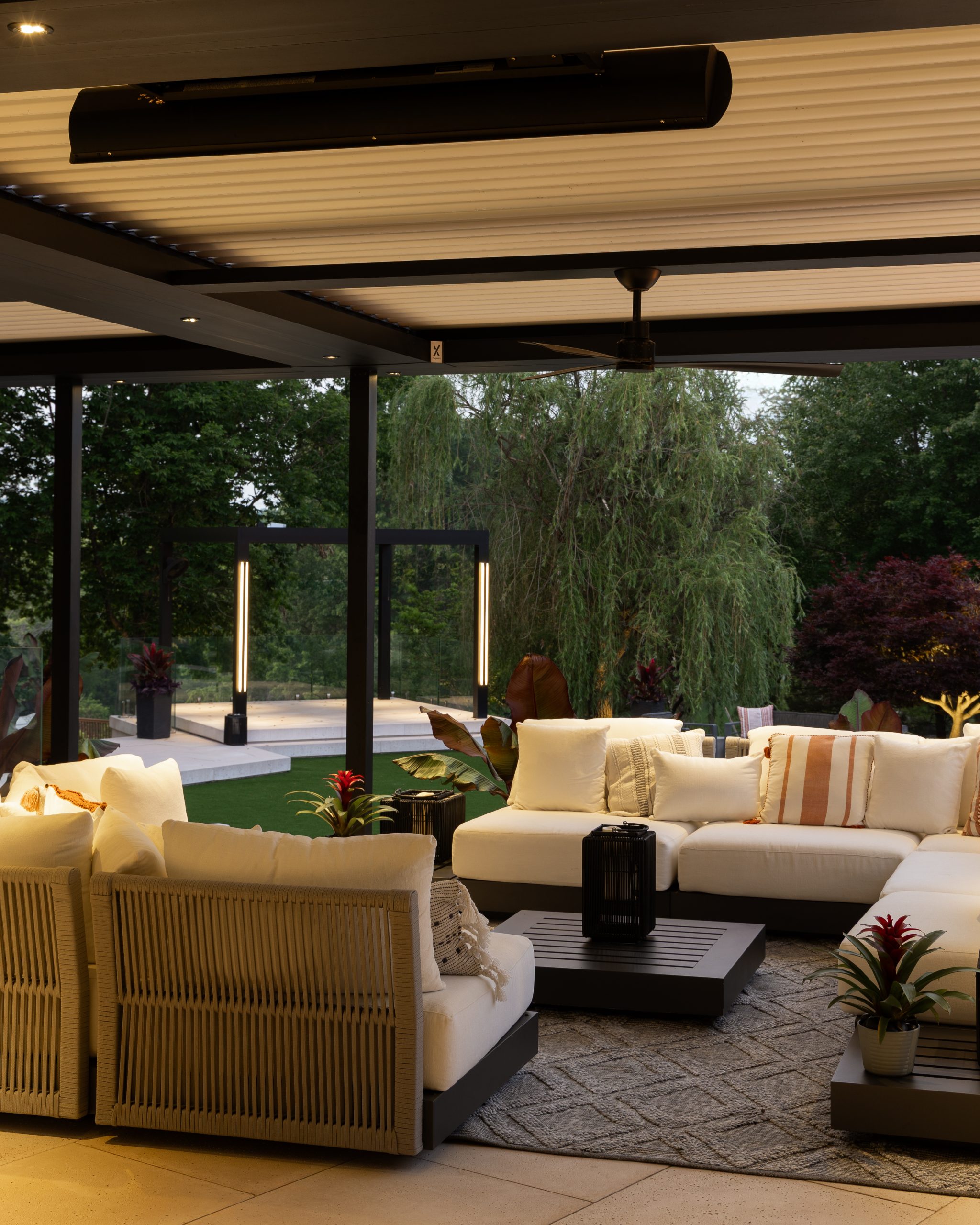 Louvered pergola by louvered outdoor Louisville Kentucky patio cover