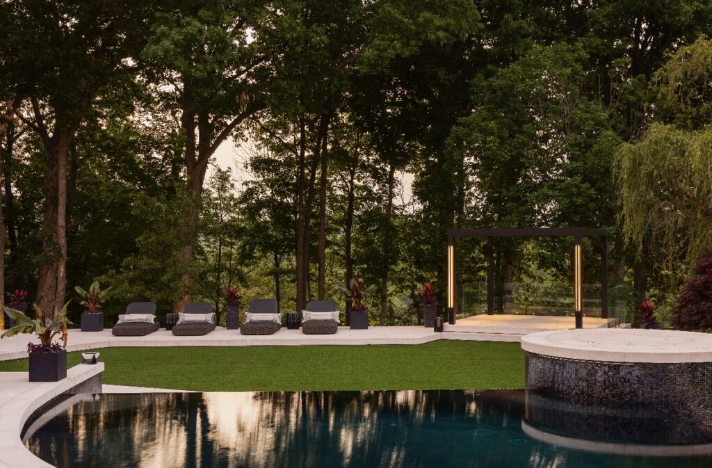 Struxure pergola in Kentucky by louvered outdoor